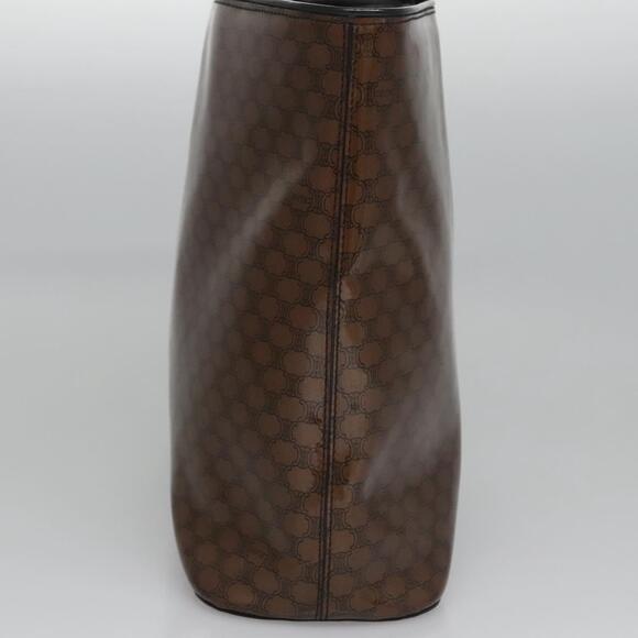 CELINE Macadam Canvas Hand Bag Pvc Brown Black Gold - Picture 4 of 13